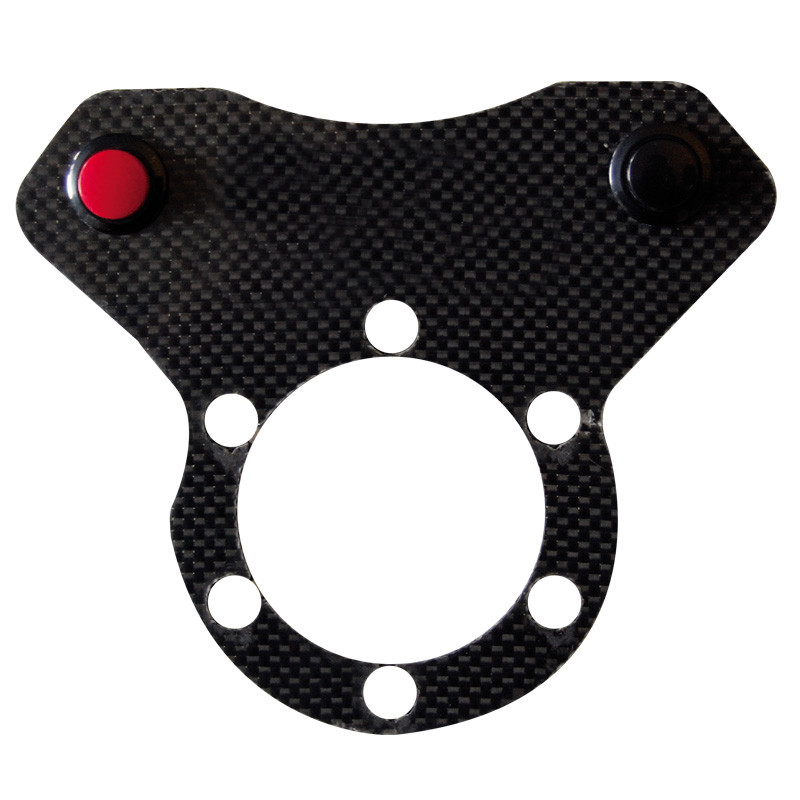 Piastra per Volante Carbonio 2 Pulsanti - SPE-PLATINE-C-B - 3661768255551