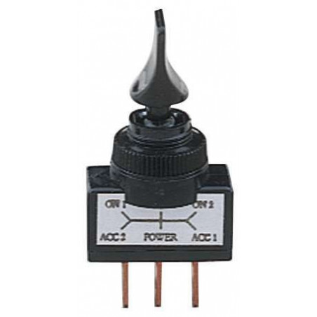 Schwarzer 3-Positionen-Schalter