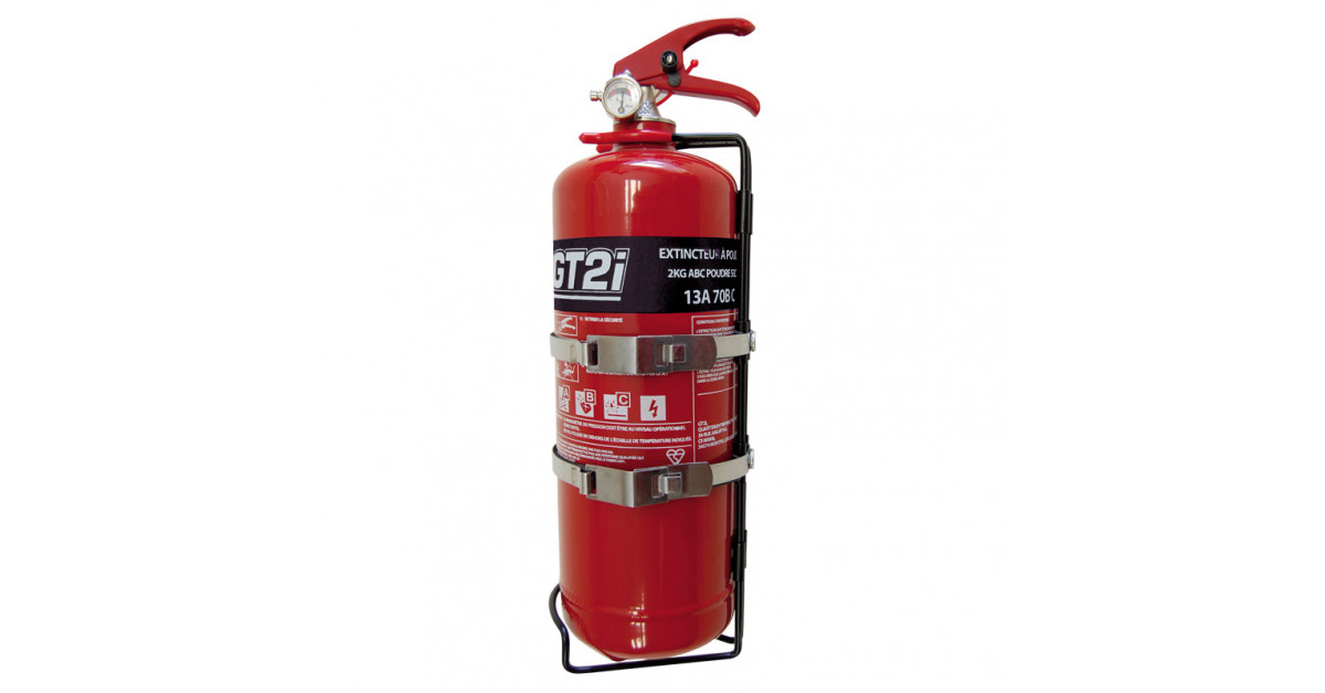 Handfeuerlöscher Stahl mechanisch 2Kg Pulver