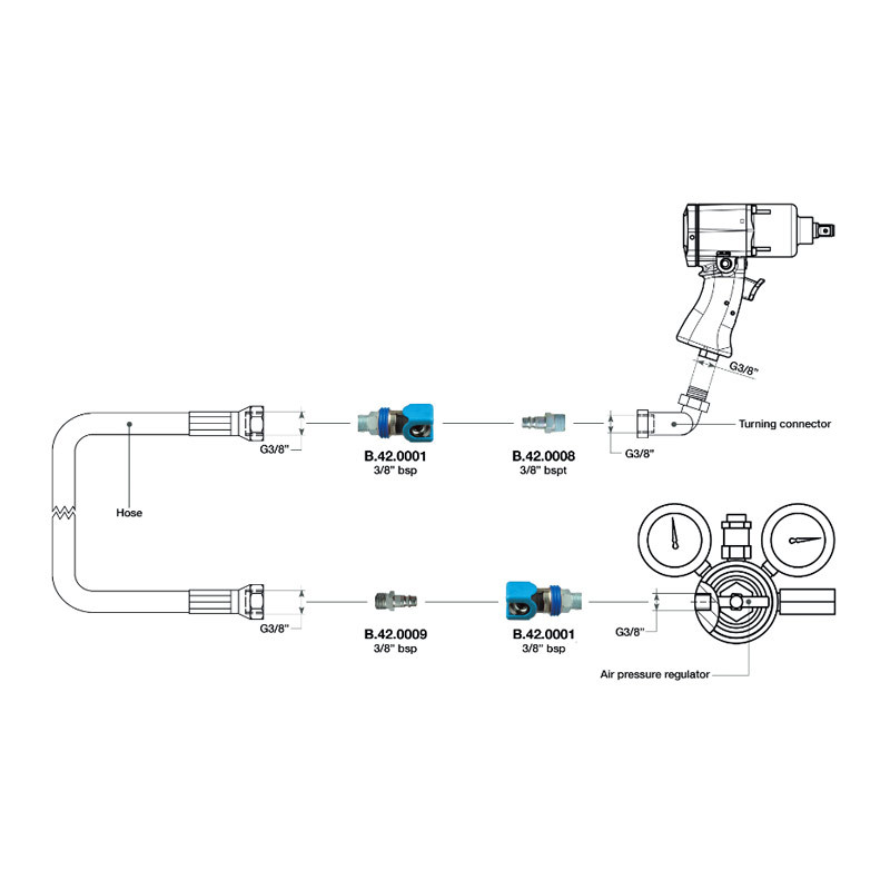 Air Paoli Kupplung Innengewinde 3/8 - PAO-B420001 - B.42.0001 - 8053256028757