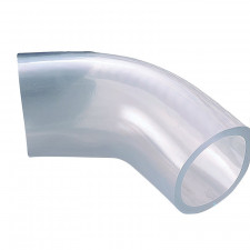 Verbindungsrohr ATL 45° Durchmesser 57mm Transparent