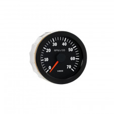VDO Rev-counter 7000 RPM Diameter 80 Black Background 4 / 6 / 8 Cylinders Diesel / Fuel