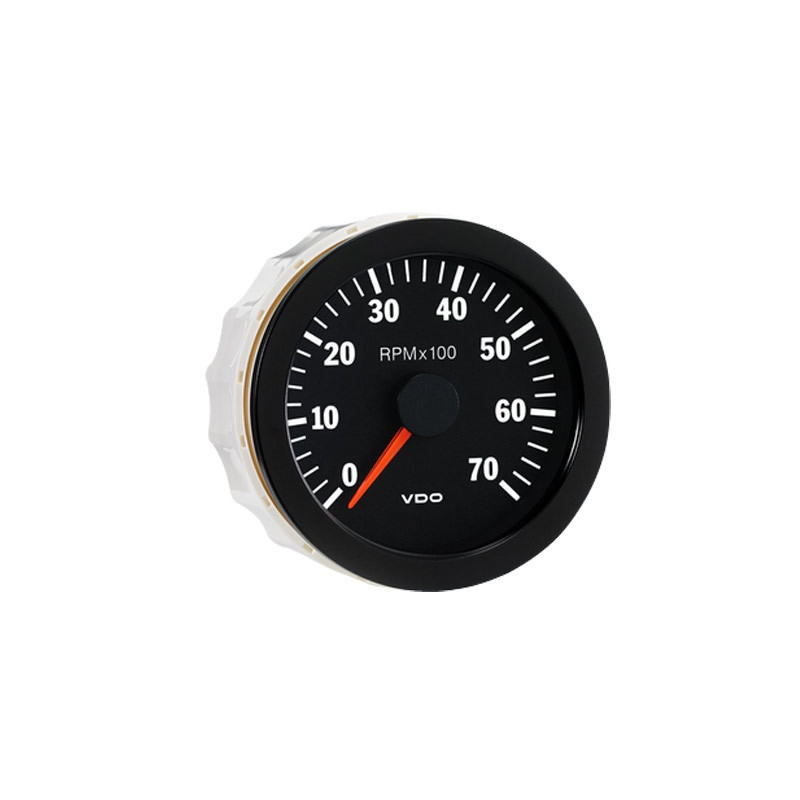 Drehzahlmesser VDO 7000 U/min Durchmesser 80 Boden Schwarz 4 / 6 / 8 Zylinder Diesel / Benzin - V-CT333-015-001 - 333-015-001K - 4103590700339